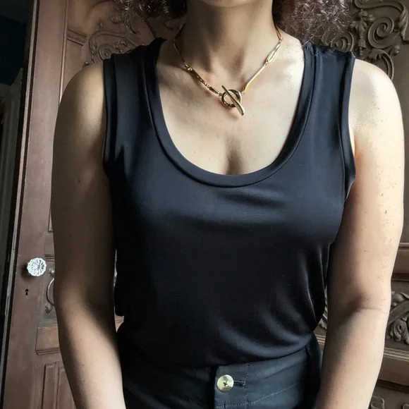 All Saints Viscose Tessa Black Sleeveless Top Size 4 - Picture 10 of 15